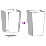 vidaXL Záhradný kvetináč, olivovo zelený 45x45x75 cm, oceľ – Obrázok 8