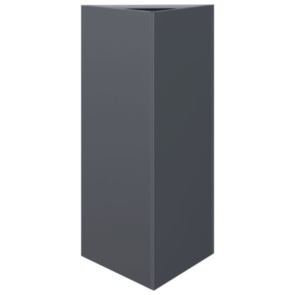 VXL8721102915918_a_en_hd_1.jpg vidaXL Záhradný kvetináč antracit trojuholník 40x34,5x70 cm oceľ – Obrázok 2