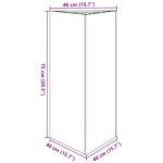 vidaXL Záhradný kvetináč antracit trojuholník 40x34,5x70 cm oceľ – Obrázok 10