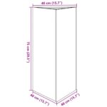 vidaXL Záhradné kvetináče 2 ks olivové trojuholník 40x34,5x70 cm oceľ – Obrázok 12