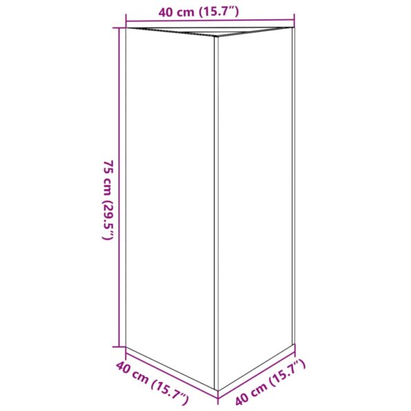 VXL8721102915949_g_en_hd_10.jpg vidaXL Záhradné kvetináče 2 ks olivové trojuholník 40x34,5x70 cm oceľ – Obrázok 12