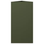 vidaXL Záhradné kvetináče 2 ks olivové trojuholník 40x34,5x70 cm oceľ – Obrázok 7
