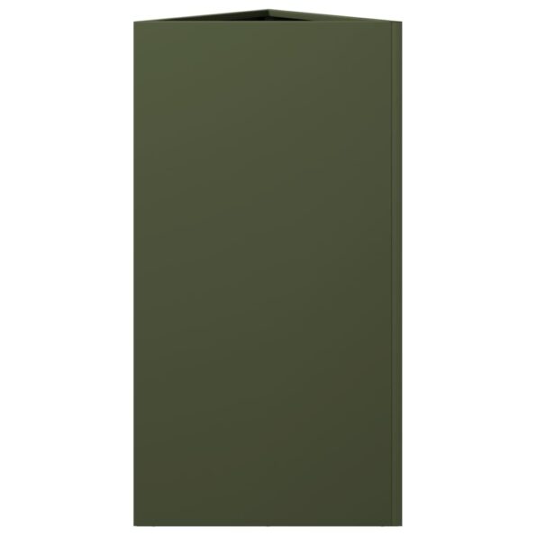 VXL8721102915949_g_en_hd_5.jpg vidaXL Záhradné kvetináče 2 ks olivové trojuholník 40x34,5x70 cm oceľ – Obrázok 7