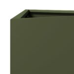 vidaXL Záhradné kvetináče 2 ks olivové trojuholník 40x34,5x70 cm oceľ – Obrázok 9