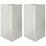 vidaXL Záhradné kvetináče 2 ks trojuholník 50x43x75 cm oceľ – Obrázok 2