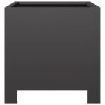 vidaXL Záhradný kvetináč, čierny 30x30x30 cm, oceľ – Obrázok 4