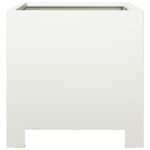 vidaXL Záhradný kvetináč, biely 30x30x30 cm, oceľ – Obrázok 5