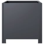 vidaXL Záhradný kvetináč, antracitový 40x40x40 cm, oceľ – Obrázok 5