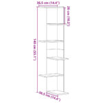vidaXL Nástenná rohová polica dymový dub 36,5x36,5x140 cm komp. drevo – Obrázok 9