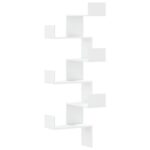 vidaXL Nástenná rohová polica, biela 40x40x50 cm, kompozitné drevo – Obrázok 2