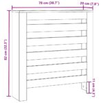 vidaXL Kryt na radiátor sivý sonoma 78x20x82 cm kompozitné drevo – Obrázok 8