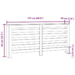 vidaXL Kryt na radiátor betónovosivý 175x20x82 cm kompozitné drevo – Obrázok 8