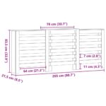vidaXL Kryt na radiátor sivý sonoma 205x21,5x83,5 cm kompozitné drevo – Obrázok 9