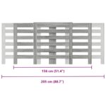 vidaXL Kryt na radiátor sivý sonoma 205x21,5x83,5 cm kompozitné drevo – Obrázok 10