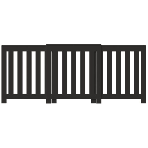 vidaXL Kryt na radiátor čierny 205x21,5x83,5 cm kompozitné drevo – Obrázok 3