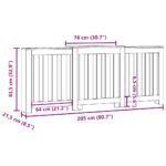 vidaXL Kryt na radiátor čierny 205x21,5x83,5 cm kompozitné drevo – Obrázok 9