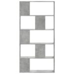 vidaXL Knižnica 5 políc betónovosivá 80,5x23,5x162,5cm kompozit. drevo – Obrázok 3