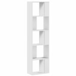 vidaXL Knižnica 5 políc biela 45x23,5x162,5 cm kompozitné drevo – Obrázok 5