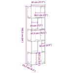 vidaXL Knižnica 5 políc dymový dub 45x23,5x162,5 cm kompozitné drevo – Obrázok 8