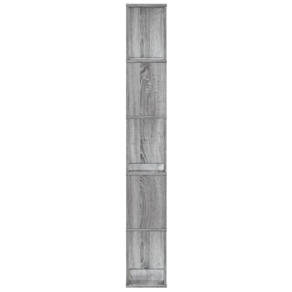 VXL8721102950421_g_en_hd_2.jpg vidaXL Knižnica 5-poschod. sivá sonoma 45x23,5x162,5cm kompozit. drevo – Obrázok 4