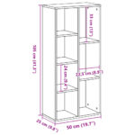 vidaXL Knižnica dub sonoma 50x25x105 cm kompozitné drevo – Obrázok 9
