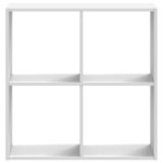 vidaXL Knižnica biela 68,5x32x68,5 cm kompozitné drevo – Obrázok 4