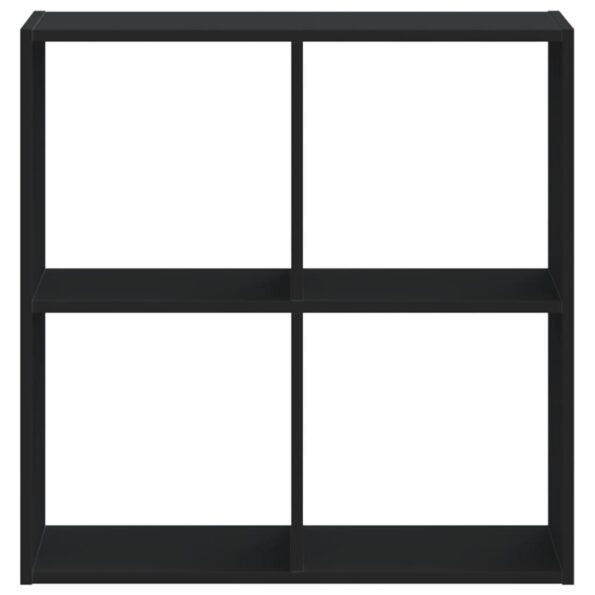 vidaXL Knižnica čierna 68,5x32x68,5 cm kompozitné drevo – Obrázok 4