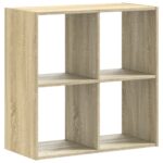 vidaXL Knižnica dub sonoma 68,5x32x68,5 cm kompozitné drevo – Obrázok 2