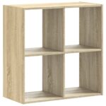 vidaXL Knižnica dub sonoma 68,5x32x68,5 cm kompozitné drevo – Obrázok 6