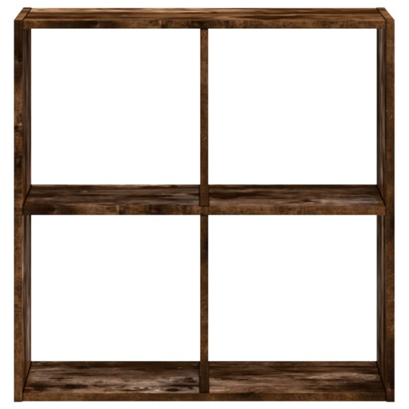 vidaXL Knižnica dymový dub 68,5x32x68,5 cm kompozitné drevo – Obrázok 4