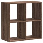 vidaXL Knižnica hnedý dub 68,5x32x68,5 cm kompozitné drevo – Obrázok 2