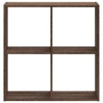 vidaXL Knižnica hnedý dub 68,5x32x68,5 cm kompozitné drevo – Obrázok 4