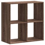 vidaXL Knižnica hnedý dub 68,5x32x68,5 cm kompozitné drevo – Obrázok 6