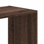 vidaXL Knižnica hnedý dub 68,5x32x68,5 cm kompozitné drevo – Obrázok 7