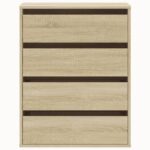 vidaXL Rohová komoda so zásuvkami sonoma 60x41x76 cm kompozitné drevo – Obrázok 4