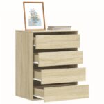 vidaXL Rohová komoda so zásuvkami sonoma 60x41x76 cm kompozitné drevo