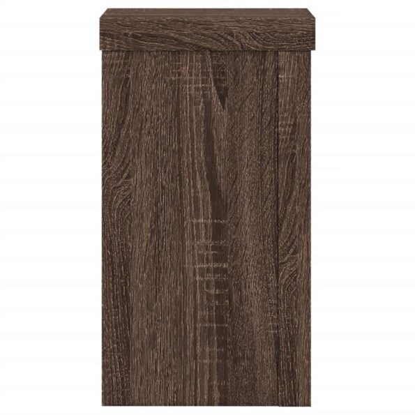 vidaXL Stojany na rastliny 2 ks hnedý dub 10x10x18 cm kompozitné drevo – Obrázok 6