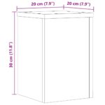 vidaXL Stojany na rastliny 2 ks betónovosivé 20x20x30 cm kompoz. drevo – Obrázok 10