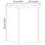 vidaXL Stojany na rastliny 2 ks dub sonoma 25x25x35cm kompozitné drevo – Obrázok 10
