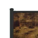 vidaXL Čelo postele, tmavý dub 120 cm, kompozitné drevo a oceľ – Obrázok 6
