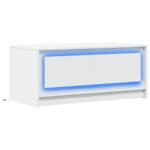 vidaXL Konferenčný stolík s LED, biely, kompozitné drevo – Obrázok 3