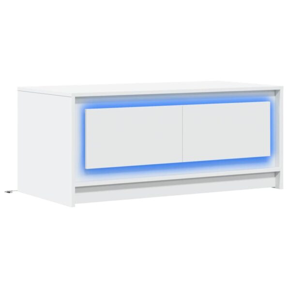 vidaXL Konferenčný stolík s LED, biely, kompozitné drevo – Obrázok 3
