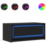vidaXL Konferenčný stolík s LED, čierny, kompozitné drevo – Obrázok 2