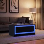vidaXL Konferenčný stolík s LED, čierny, kompozitné drevo – Obrázok 4
