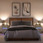 vidaXL Nočné stolíky s LED svetlami 2 ks dub sonoma kompozitné drevo – Obrázok 4