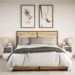 vidaXL Nočné stolíky s LED svetlami 2 ks biele kompozitné drevo – Obrázok 4