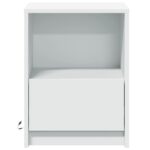 vidaXL Nočné stolíky s LED svetlami 2 ks biele kompozitné drevo – Obrázok 6