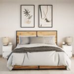 vidaXL Nočné stolíky s LED svetlami 2 ks biele kompozitné drevo – Obrázok 4