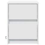 vidaXL Nočné stolíky s LED svetlami 2 ks biele kompozitné drevo – Obrázok 6