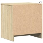 vidaXL Nočné stolíky s LED svetlami 2 ks dub sonoma kompozitné drevo – Obrázok 8